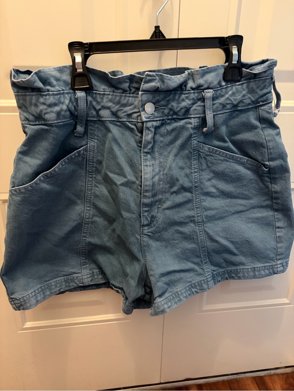Universal Thread Light Blue Paperbag Waist Denim Shorts